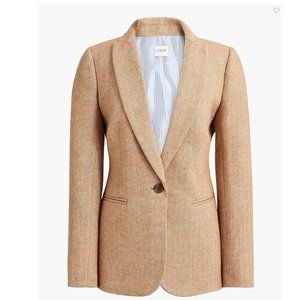 J.Crew Brown Herringbone Blazer - Women’s- size 0P - NWT